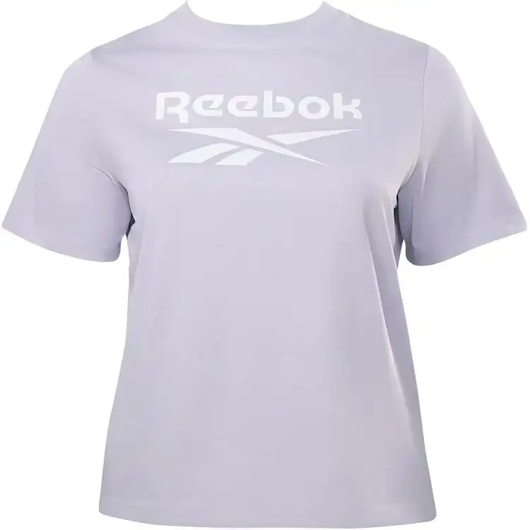 Reebok T Shirts Women's Purple Crew Neck Moderate Straight Fit