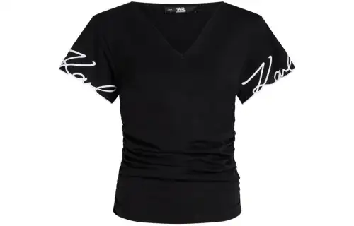 Karl Lagerfeld Signature V neck T shirt