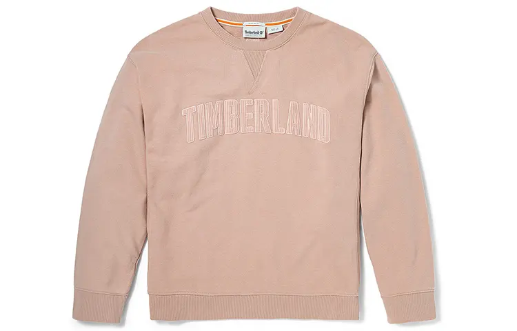 Timberland Sweatshirts Women's Light Pink Crew Neck Moderate Regular