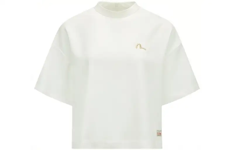 EVISU Drop Shoulder Sleeve T Shirt Women's White