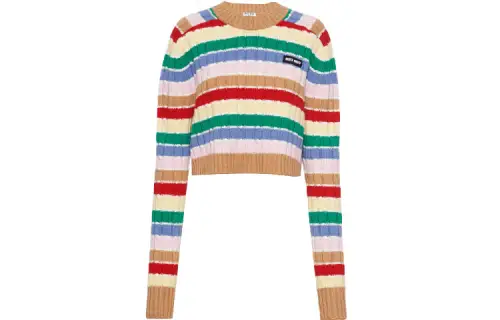 MIU MIU Cashmere Sweater Women's Camel Brown