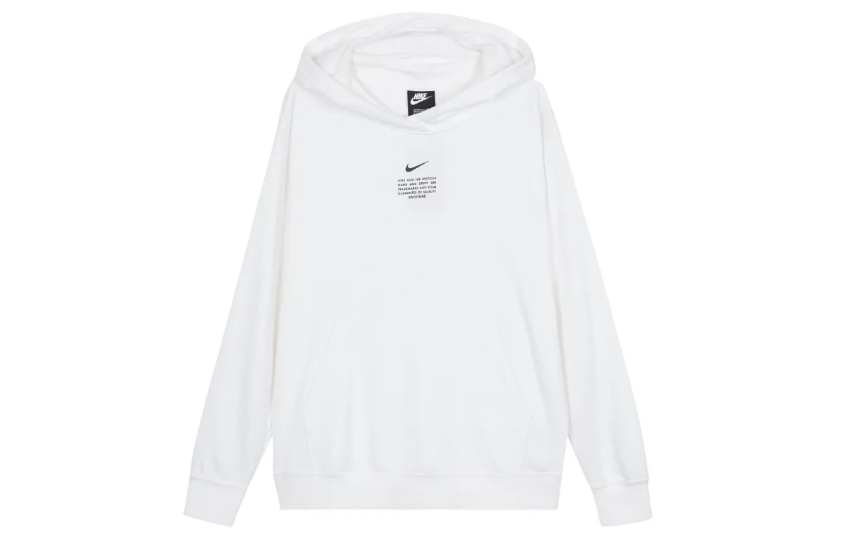 Nike Sweatshirts Women's White Hooded Moderate Straight Fit