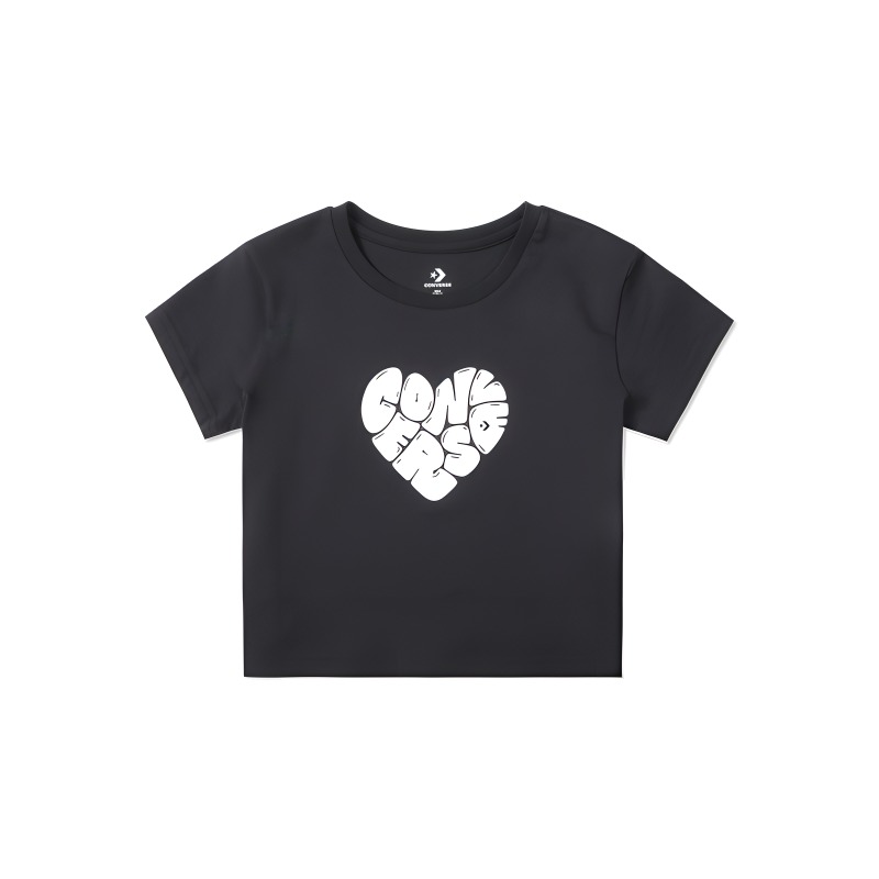 Женская футболка Converse Crop Top (черная)