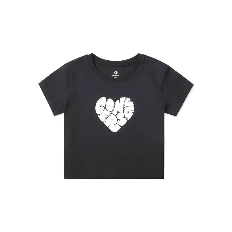 Converse Regular Sleeve T Shirt Women's Black