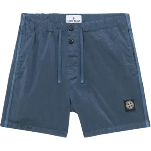 STONE ISLAND Casual Shorts Men's Blue