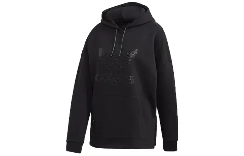 Adidas Originals Sweatshirts Women's Black Hooded Moderate Regular