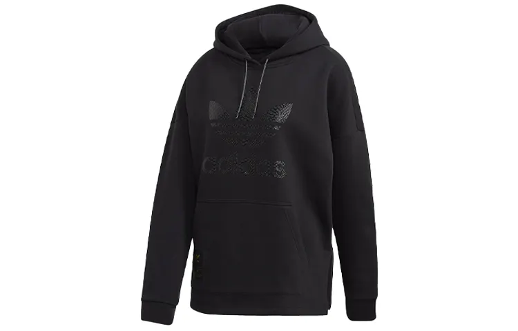 Adidas Originals Sweatshirts Women's Black Hooded Moderate Regular
