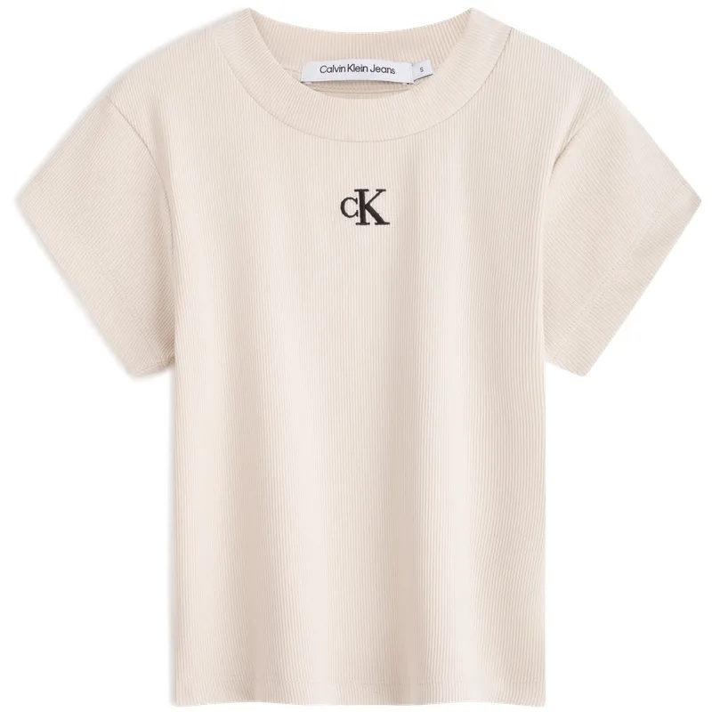 Calvin Klein Logo-patch Cropped T-shirt