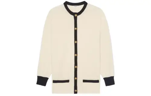 SAINT LAURENT Cashmere Sweaters Women's Natural Crew Neck Moderate