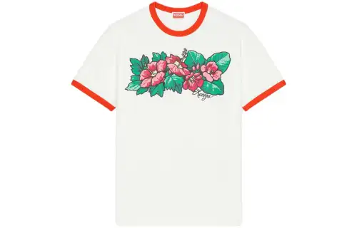 KENZO T Shirts Women's White Crew Neck Moderate Straight Fit