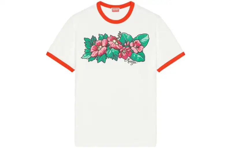 KENZO T Shirts Women's White Crew Neck Moderate Straight Fit