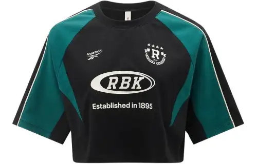 Reebok Raglan Sleeve T Shirt Women's Black/Green