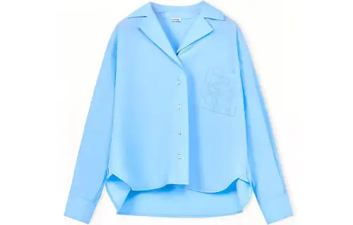 LOEWE Shirts Women's Blue Lapel Other
