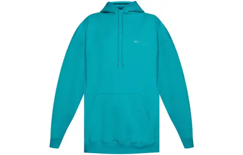 Balenciaga Unisex Bb Oversize Hoodie Turquoise