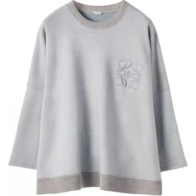 LOEWE Sweatshirts Women's Gray Crew Neck Moderate Regular