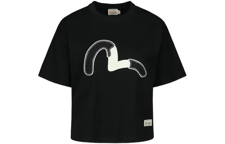 EVISU T Shirts Women's Crew Neck Moderate Straight Fit
