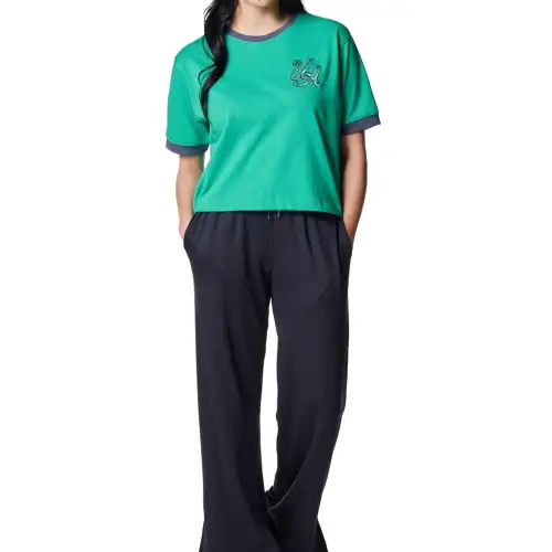 Under Armour Drop Shoulder Sleeve T Shirt Women's Tide Green