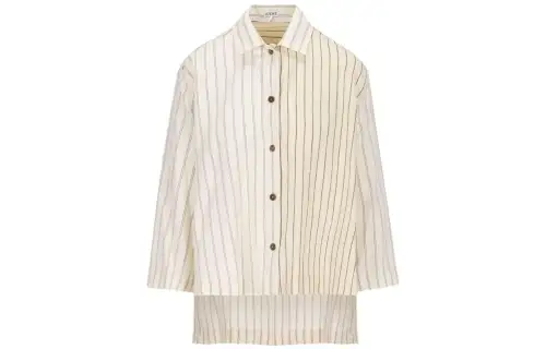 LOEWE Shirts Women's Yellow Lapel Moderate Shirt