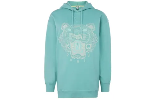KENZO Sweatshirts Women's Green Hooded Moderate Regular