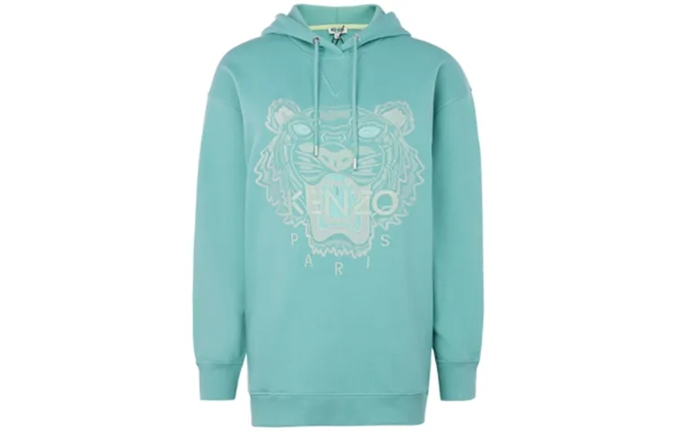 KENZO Sweatshirts Women's Green Hooded Moderate Regular