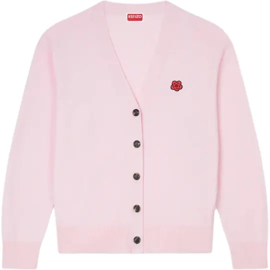 KENZO Boke Flower Embroidered V Neck Cardigan