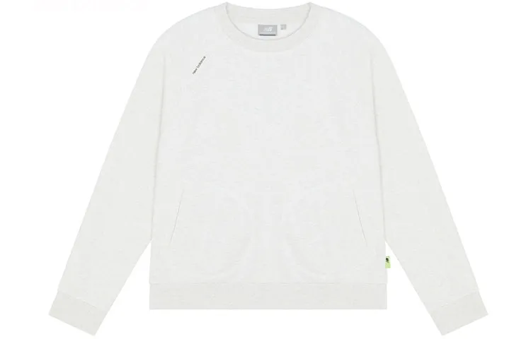 New Balance Sweatshirts Women's Ecru Crew Neck Moderate Regular