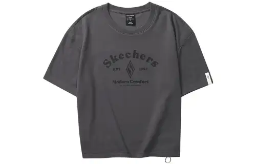 Skechers T Shirts Women's Crew Neck Moderate Straight Fit