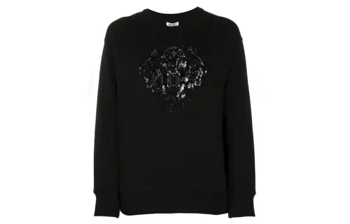 KENZO Sweatshirts Women's Black Crew Neck Moderate Regular