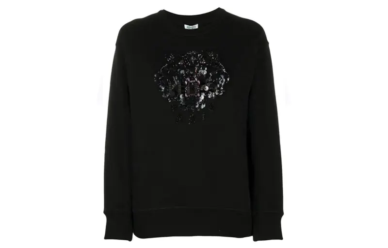 KENZO Sweatshirts Women's Black Crew Neck Moderate Regular