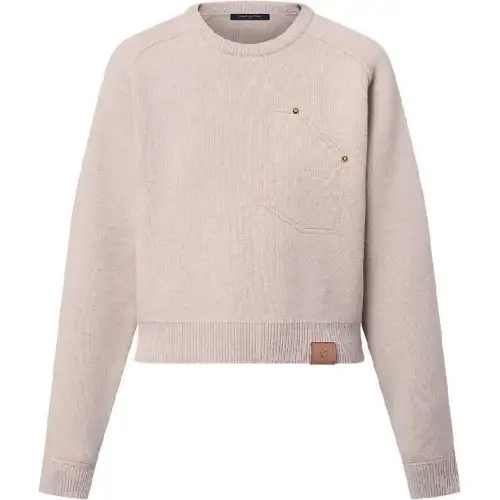 Lv Topstitched Knitted Sweater