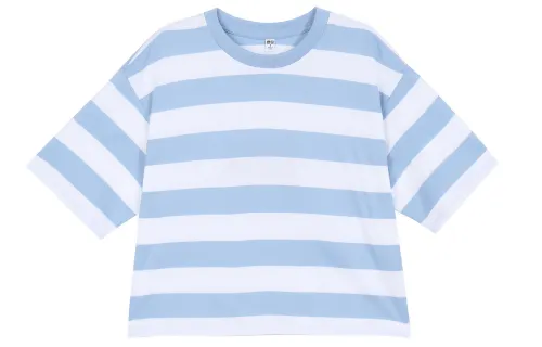 UNIQLO Drop Shoulder Sleeve T Shirt Women's Aqua Blue