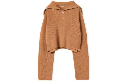 LOEWE Zip Up Sweater 'Beige'