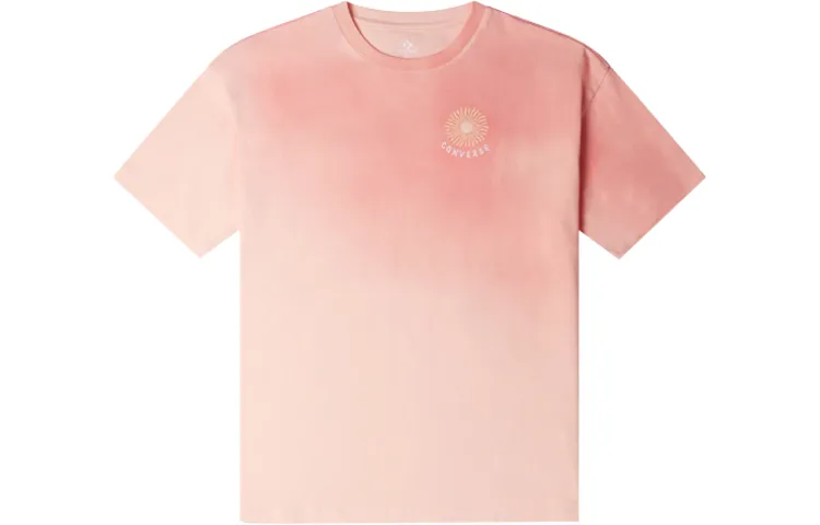 Converse T-Shirts Women's Pink Crew Neck Moderate Straight Fit