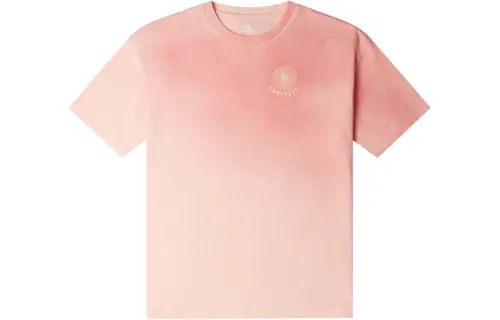 Converse T Shirts Women's Pink Crew Neck Moderate Straight Fit