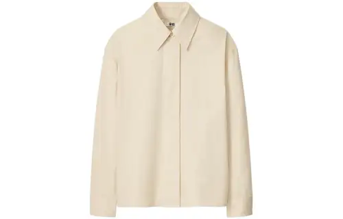 UNIQLO Shirts Women's Beige Lapel Moderate Shirt