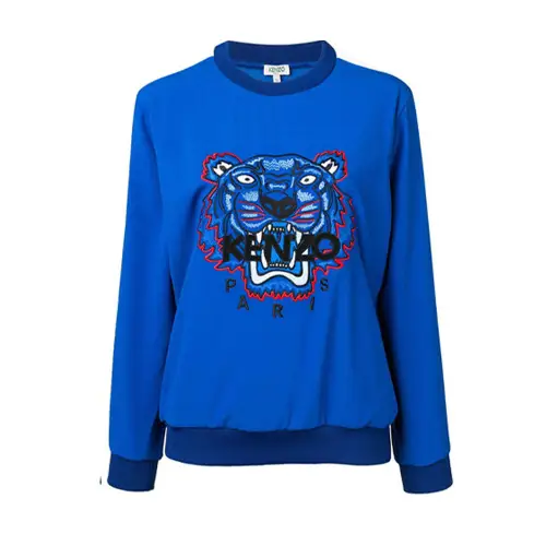 KENZO Sweatshirts Women's Blue Crew Neck Moderate Regular