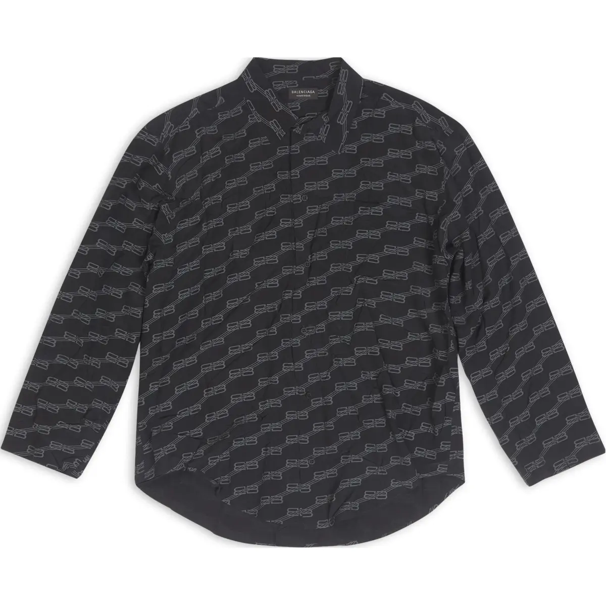 Balenciaga logo print long-sleeve shirt