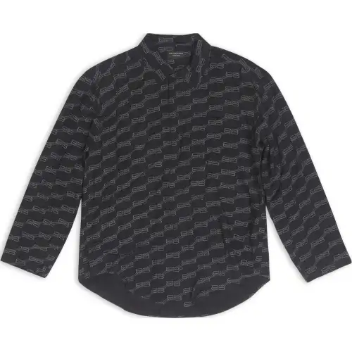 Balenciaga logo print long-sleeve shirt