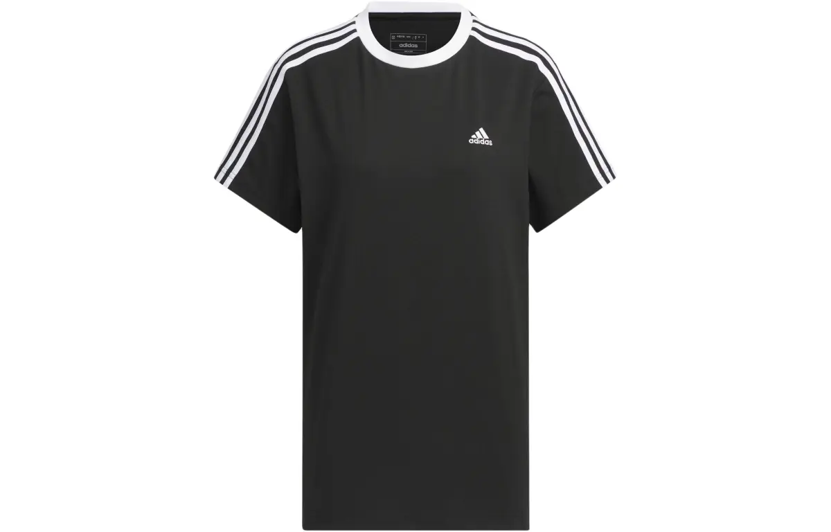Adidas Drop Shoulder Sleeve T Shirt Women's Black