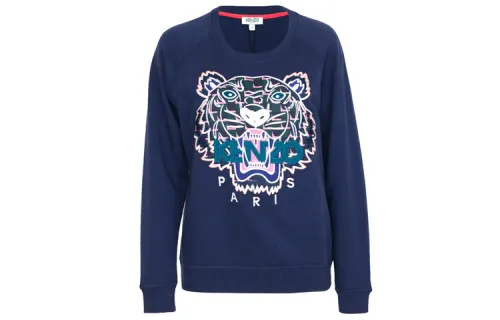KENZO Sweatshirts Women's Blue Crew Neck Moderate Regular