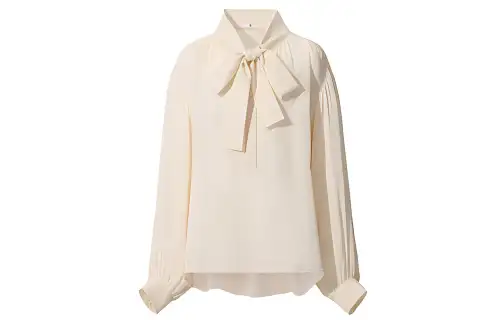 UNIQLO Shirts Women's Ivory Lapel Moderate Other
