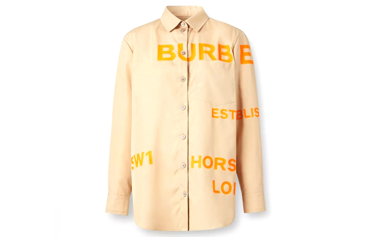 Женская рубашка Burberry (оранжевая)