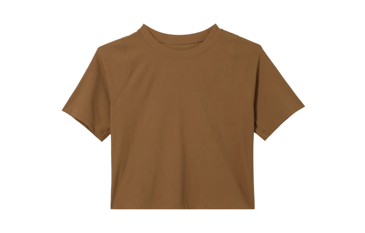 Nike T Shirt Women's Light British Umber/White