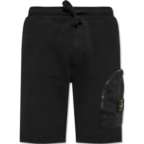 STONE ISLAND Logo Patch Drawstring Shorts