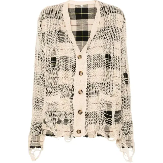 R13 Distressed Open knit Cardigan