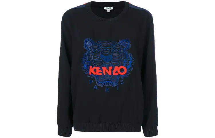 KENZO Sweatshirts Women's Black Crew Neck Moderate Regular