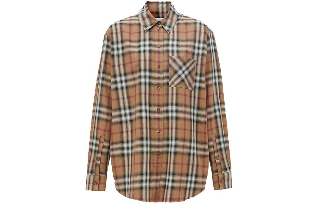 Женская рубашка Burberry 80373051 (- березовая в клетку)