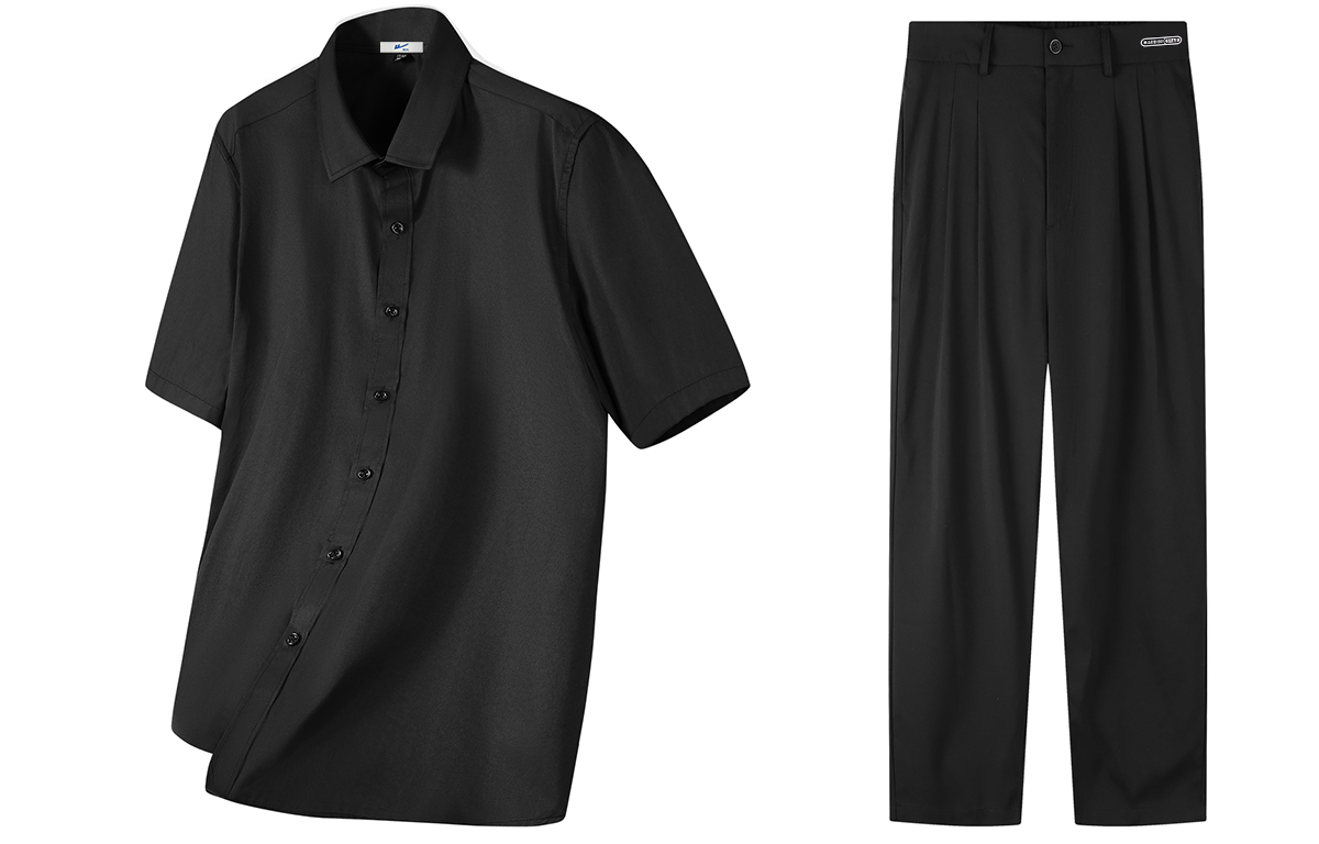 Warrior, base breathable trousers for leisure, shirt, set for men and women, simple and elegant design, oversize, loose straight fit