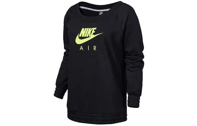 Nike Sweatshirts Women's Black Crew Neck Moderate Regular