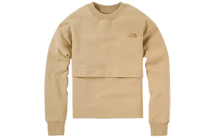 THE NORTH FACE Sweatshirts Women's Khaki Crew Neck Moderate